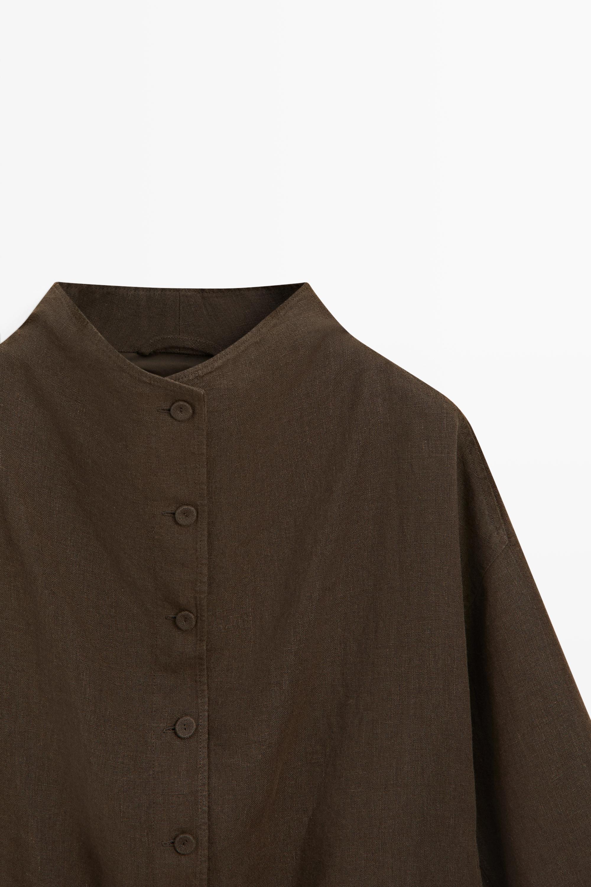 100% linen bomber jacket
